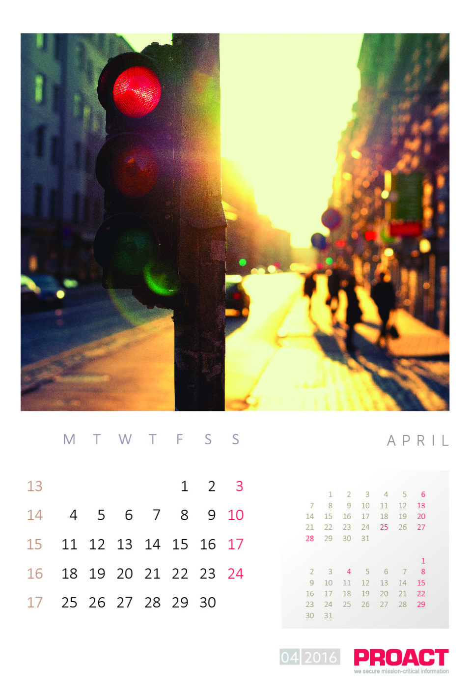 The calendar. Proact